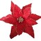 10" Red Poinsettia with Gold Accents - Luxurious Holiday Floral Pick